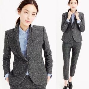 NWT J Crew Campbell Wool Donegal Sequin Blazer Sz. 14